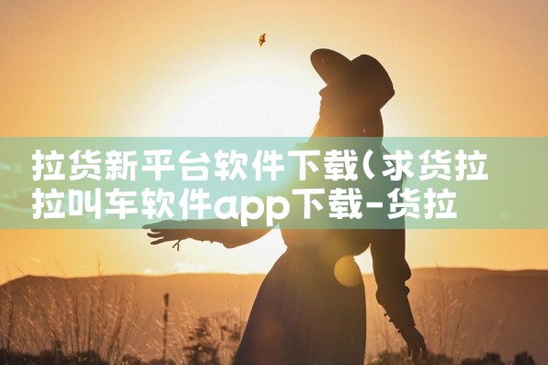 拉货新平台软件下载