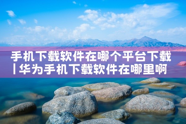 手机下载软件在哪个平台下载