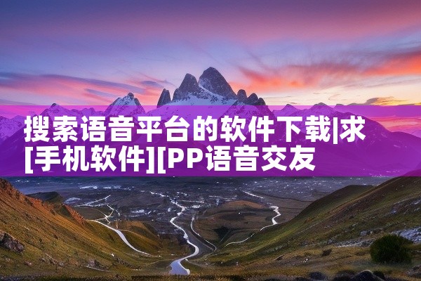 搜索语音平台的软件下载