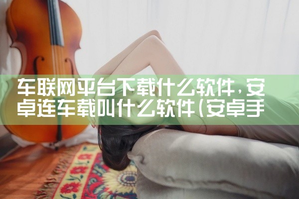 车联网平台下载什么软件