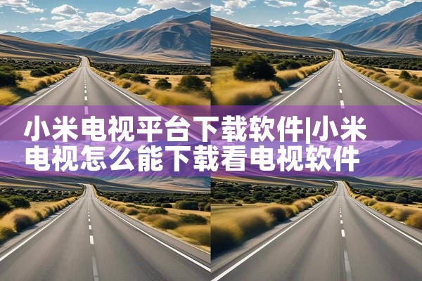 小米电视平台下载软件
