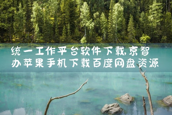 统一工作平台软件下载
